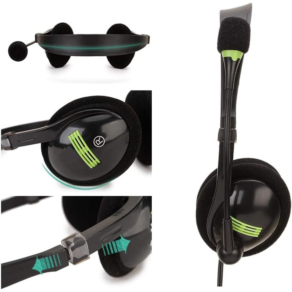 GENERICO - Auricular Audifonos de 3,5 mm con cable de 1,6m Micrófono