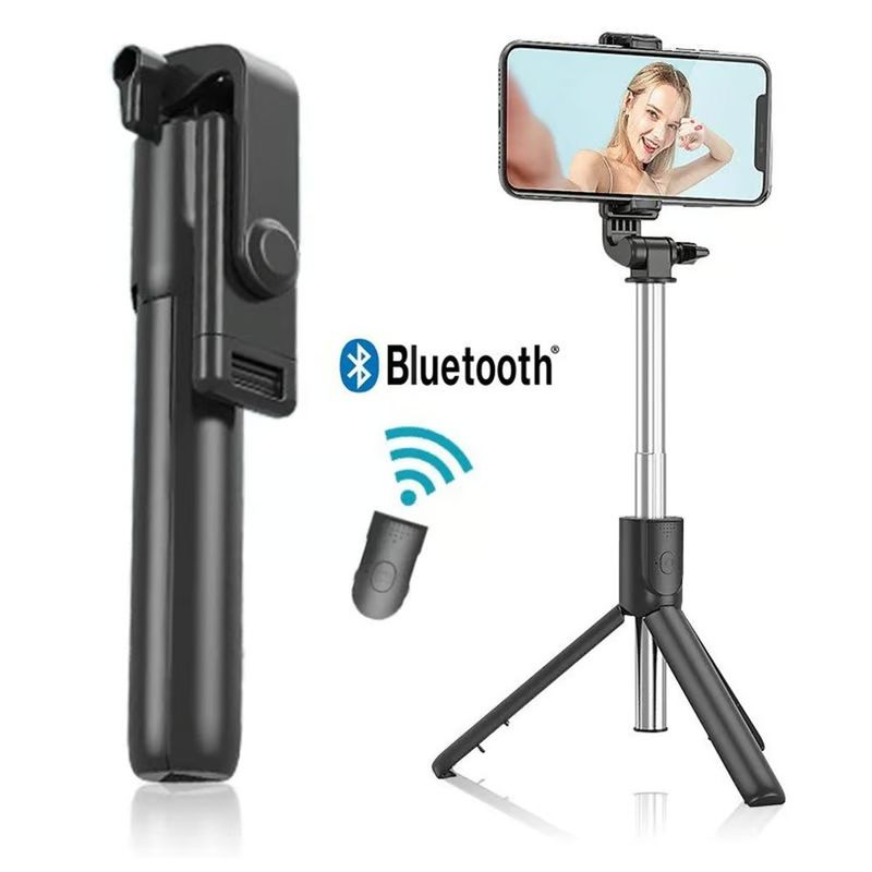 GENERICO - Trípode Bluetooth con Selfie Stick para Lives Stream y Grabaciones