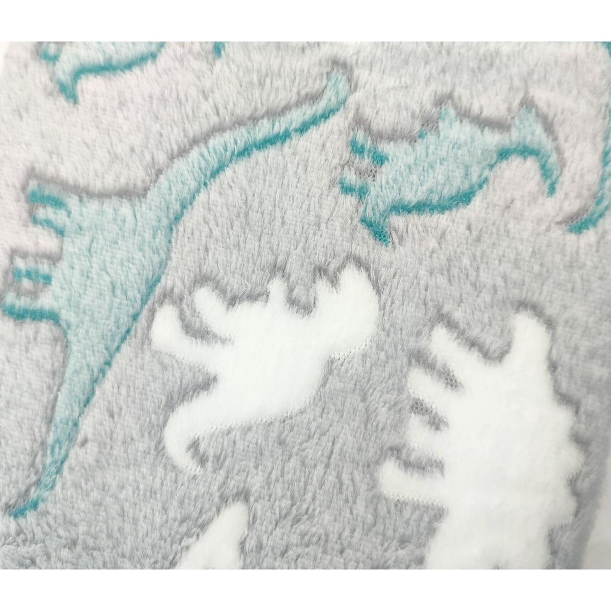 BABY MERINOS - Manta Felpa Bebé Dinosaurios - Gris