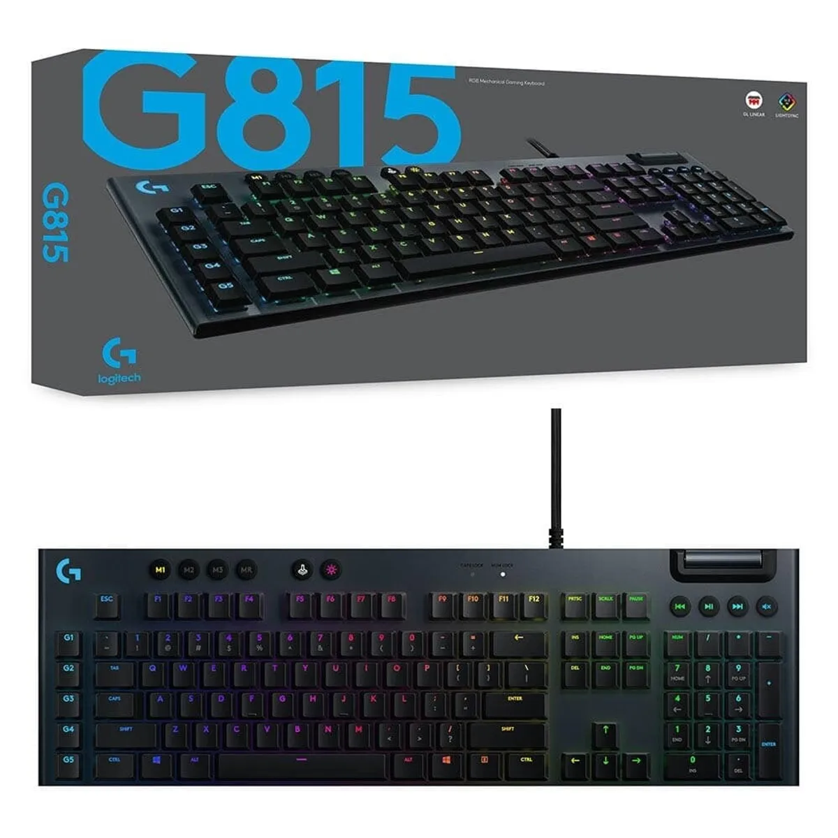 LOGITECH - TECLADO LOGITECH G815 MECANICO BLACK  920-008984  GAMING