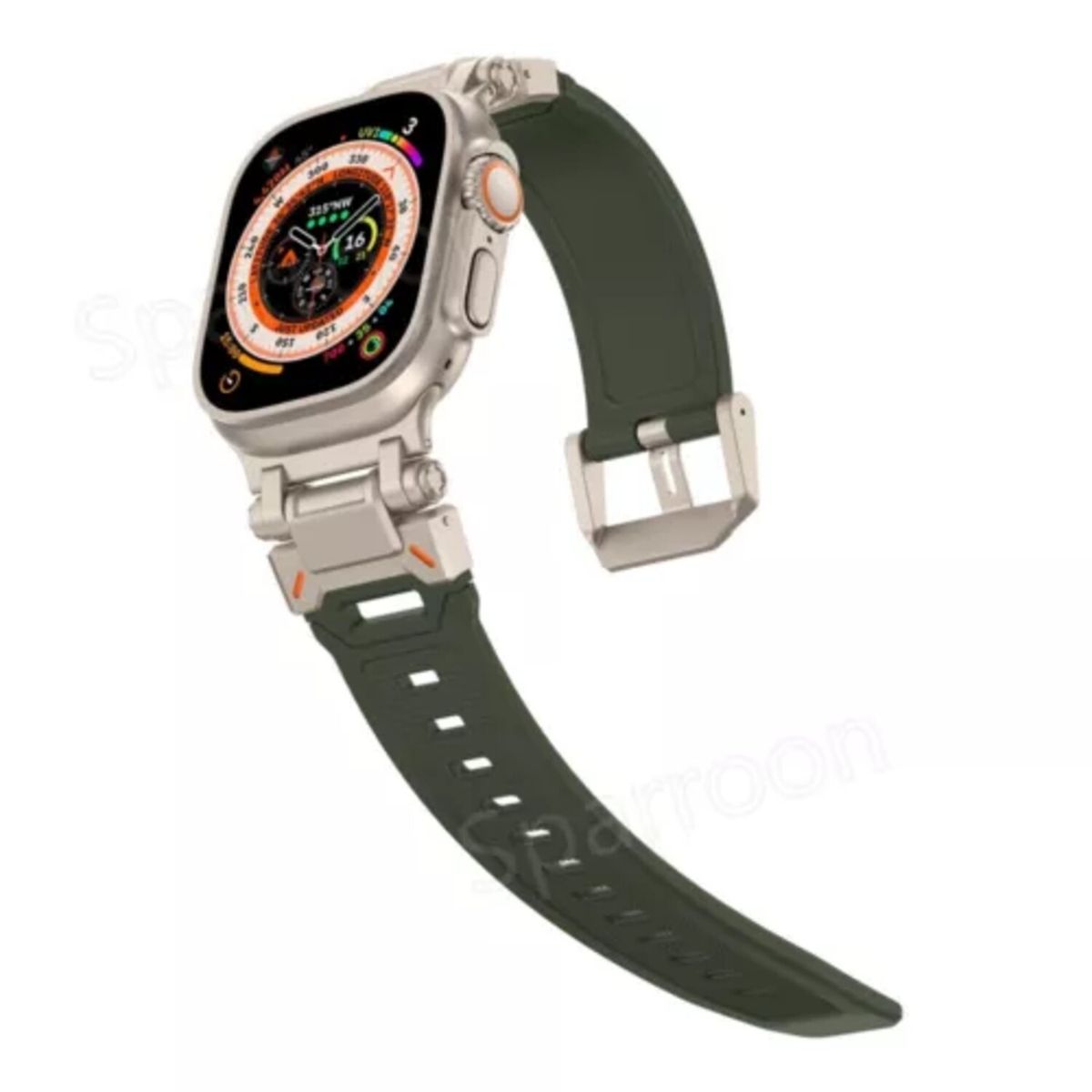GENERICO - Correa deportiva de silicona para Apple Watch Ultra 49 mm - Verde