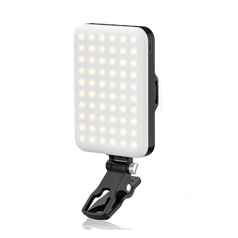 Panel de luz LED selfie 60 LEDs recargable para celular con clip D6 OEM ...
