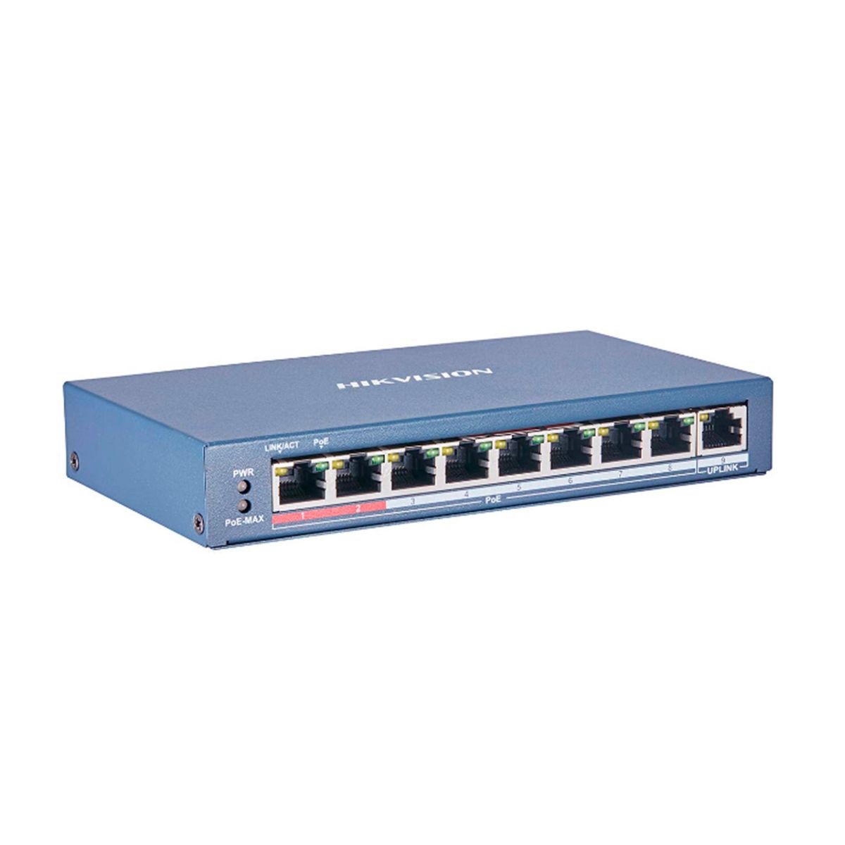 HIKVISION - SWITCH HIKVISION 8-PORT POE 1-PORT UPLNK P/N: DS-3E0109P-E/M(B)(O-STD)