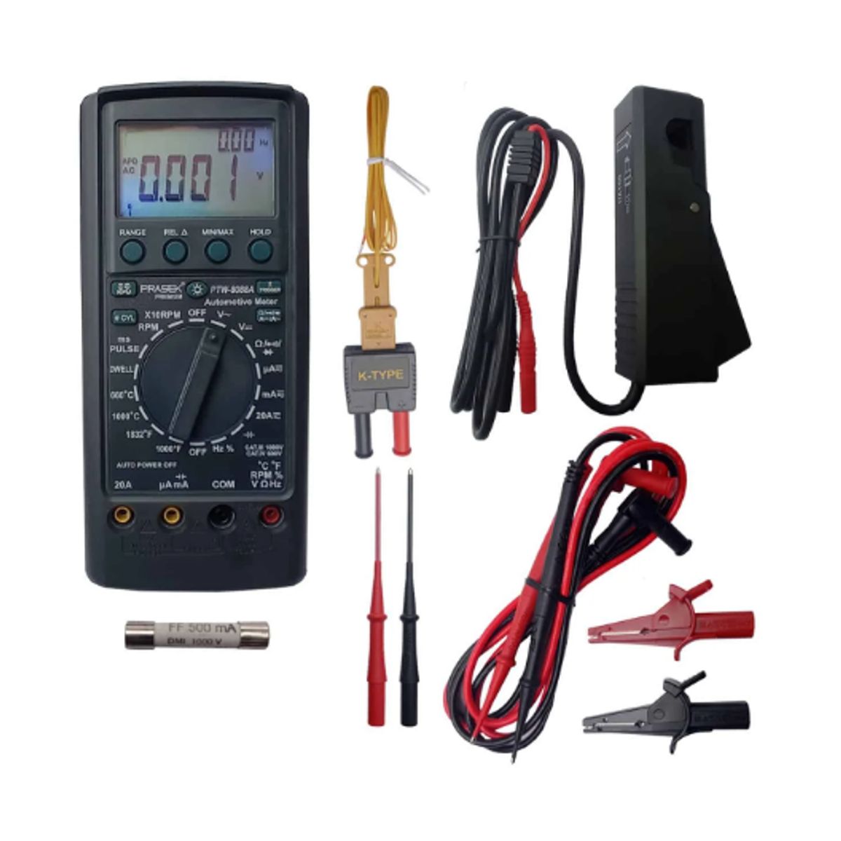 PRASEK - Multímetro Automotriz Digital PTW-8088A PRASEK PREMIUM