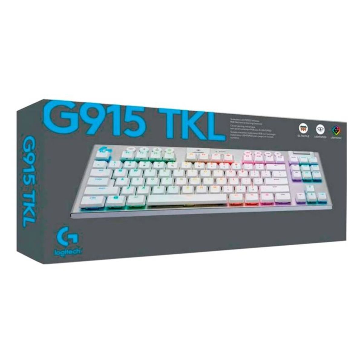 LOGITECH - TECLADO GAMER LOGITECH G915 TKL MECANICO LIGHTSPEED  920-009660  RGB