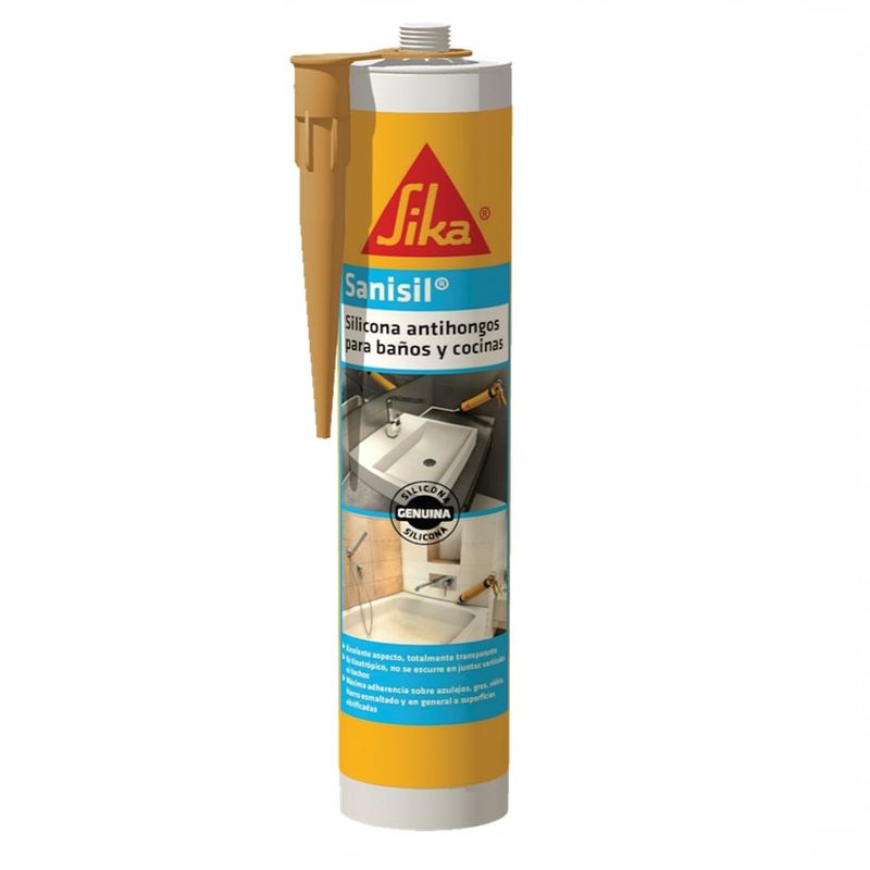 SIKA - Silicona Antihongo para baños y cocinas Sika Sanisil® Beige 280ml