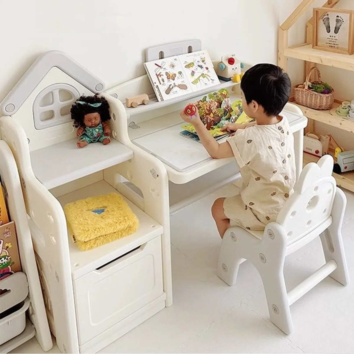 PERU IMPORTACIONES - Mesa Escritorio Lego y Pizarra para Niños