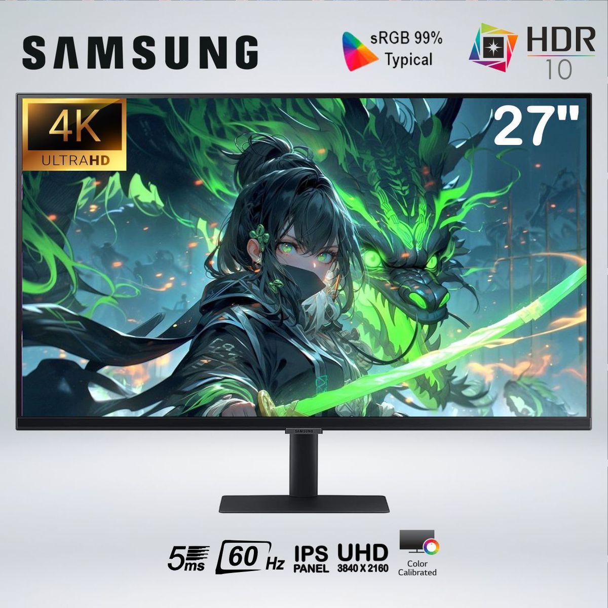 SAMSUNG - MONITOR VIEWFINITY S7 ULTRAHD 27 " 4K IPS 60HZ 5MS HDR10 LS27D700EALXPE