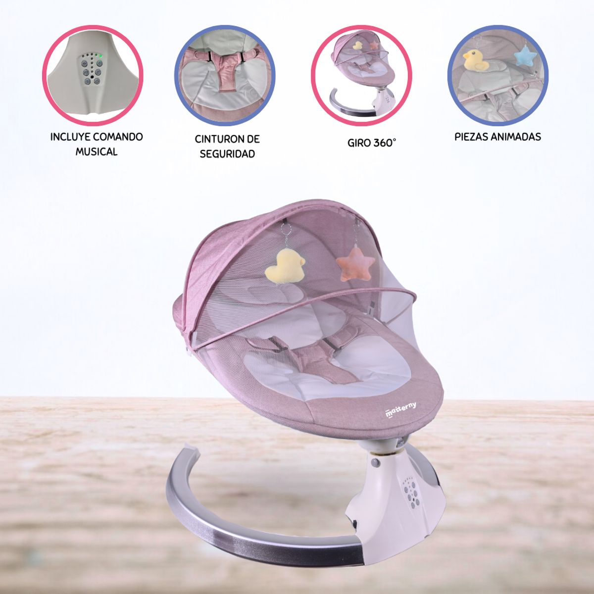 CUZKA - Mecedora Eléctrica para Bebé »COSSY» Pink