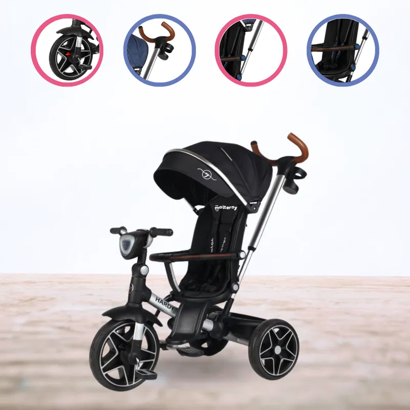 VOYAGE - Triciclo Guiador Reversible 360° «HARDY» Black