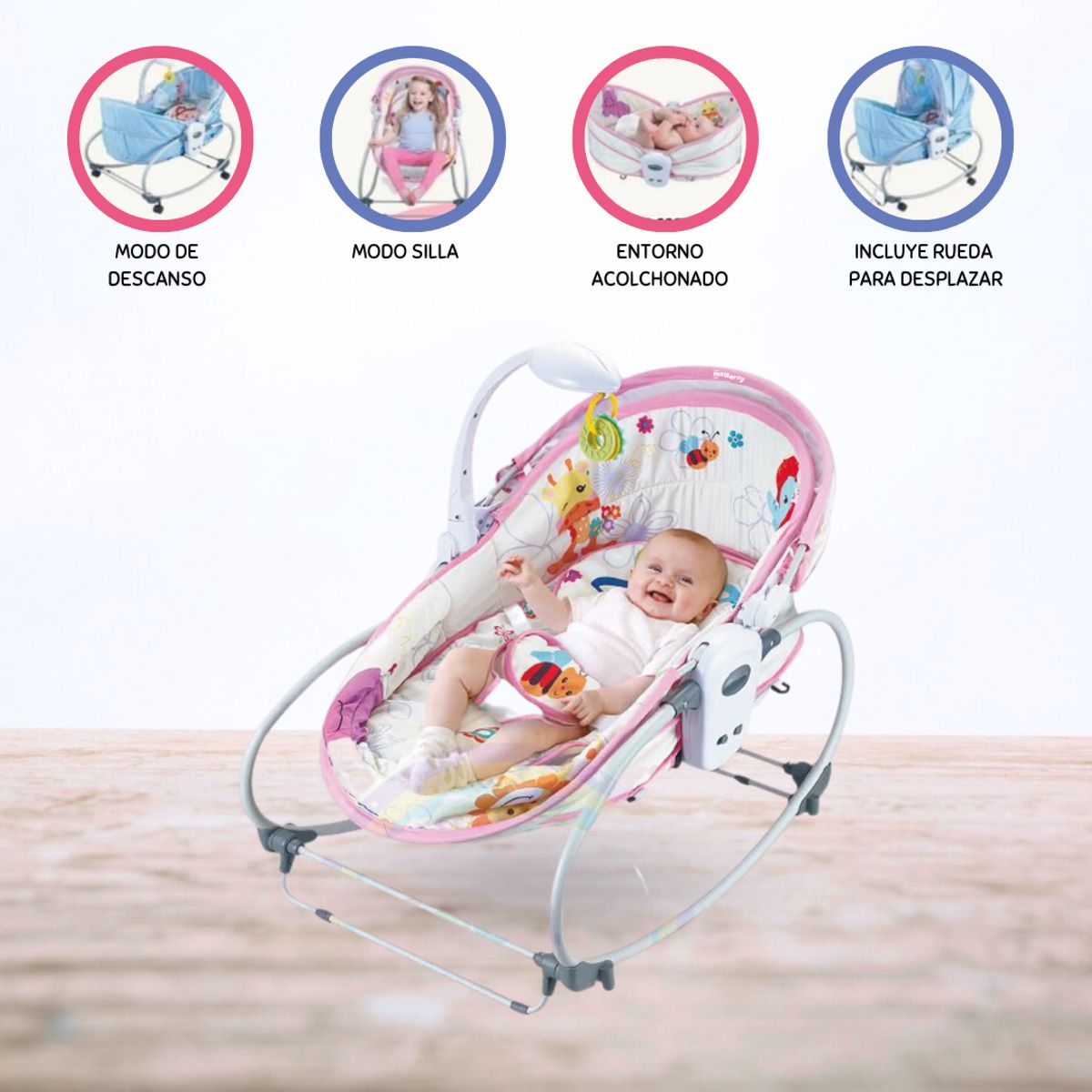 CUZKA - Mecedora 6 en 1 »VERSATILE» Pink