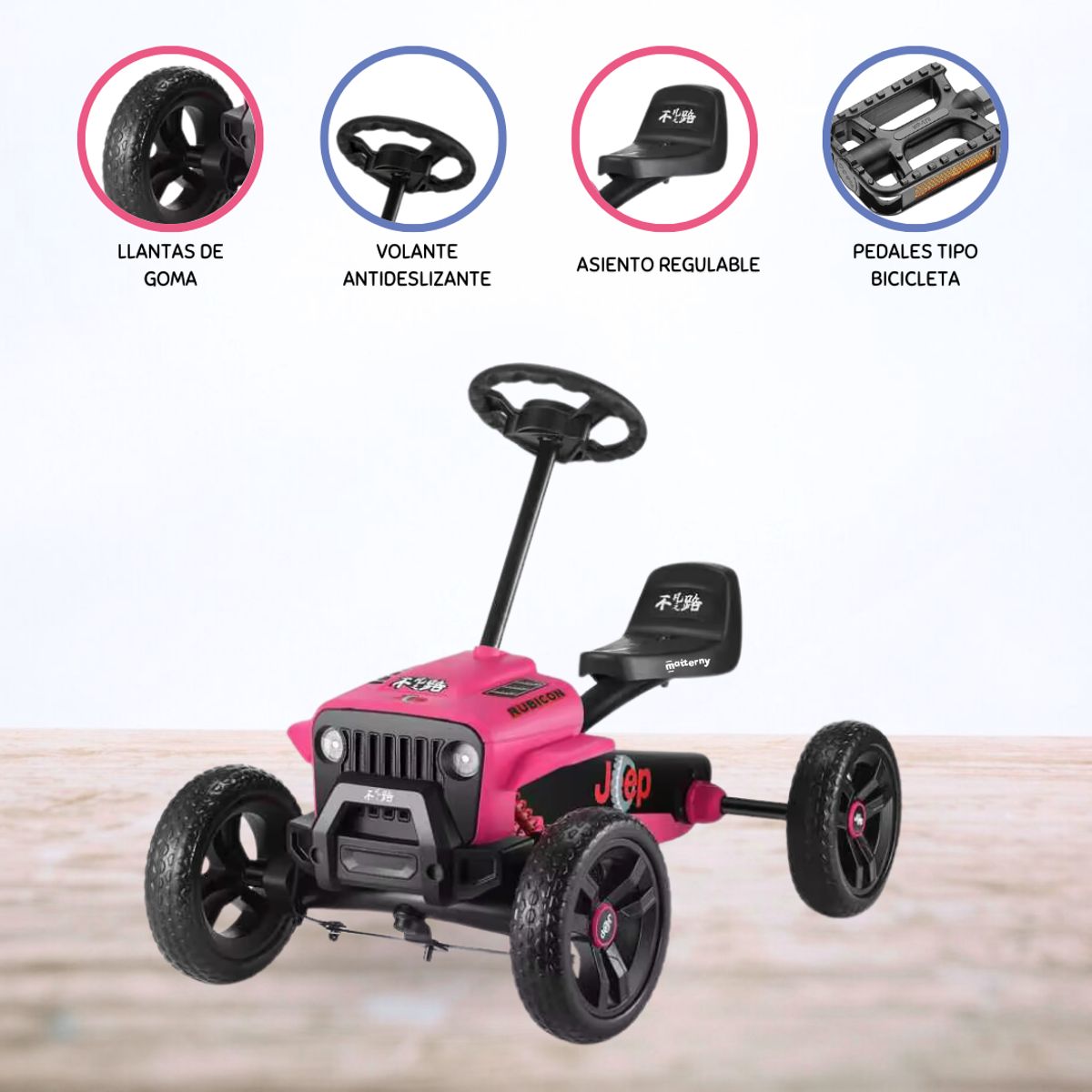 CUZKA - Carro a Pedal GO KART »PATRIOT» Pink