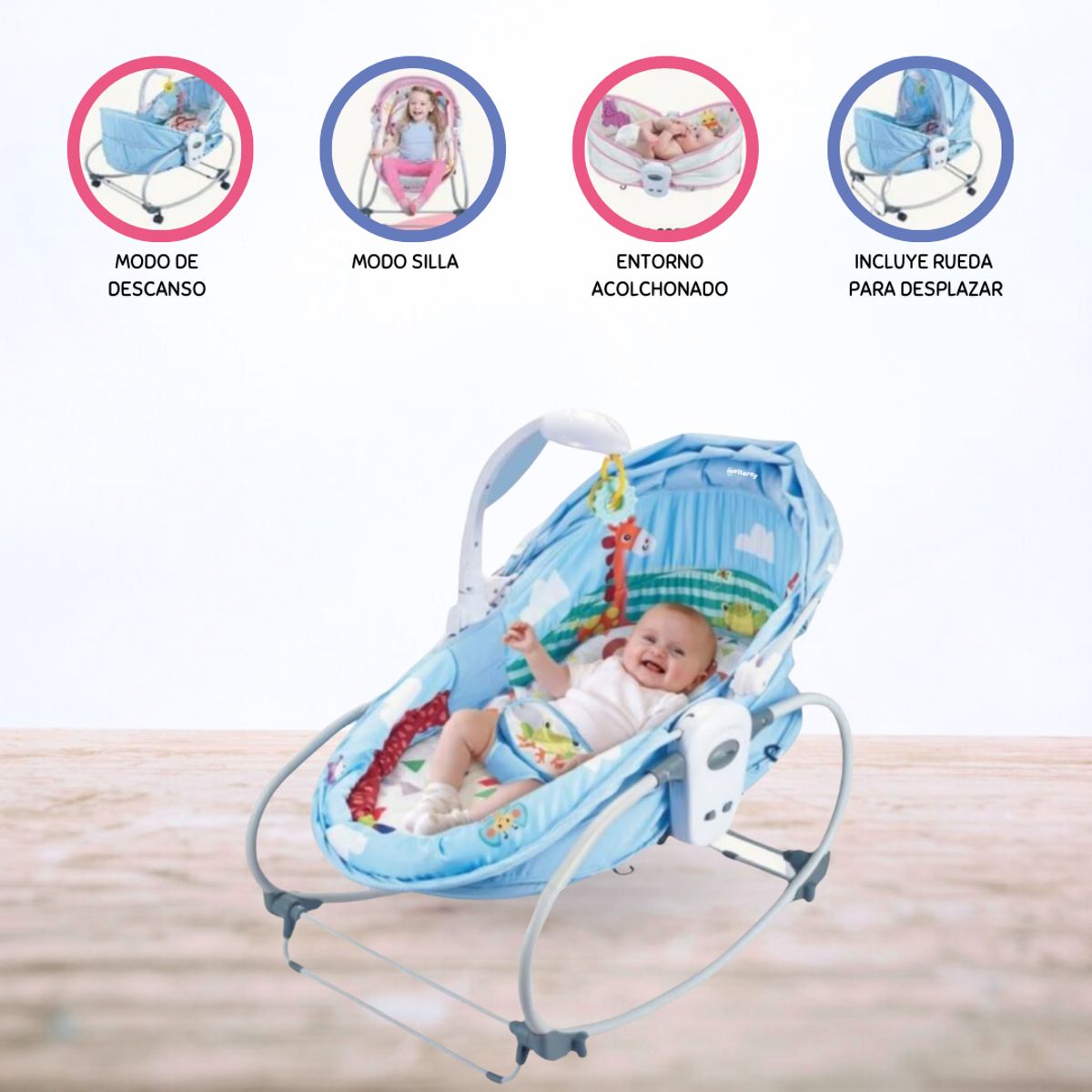 IDEAL - Mecedora 6 en 1 »VERSATILE» Blue