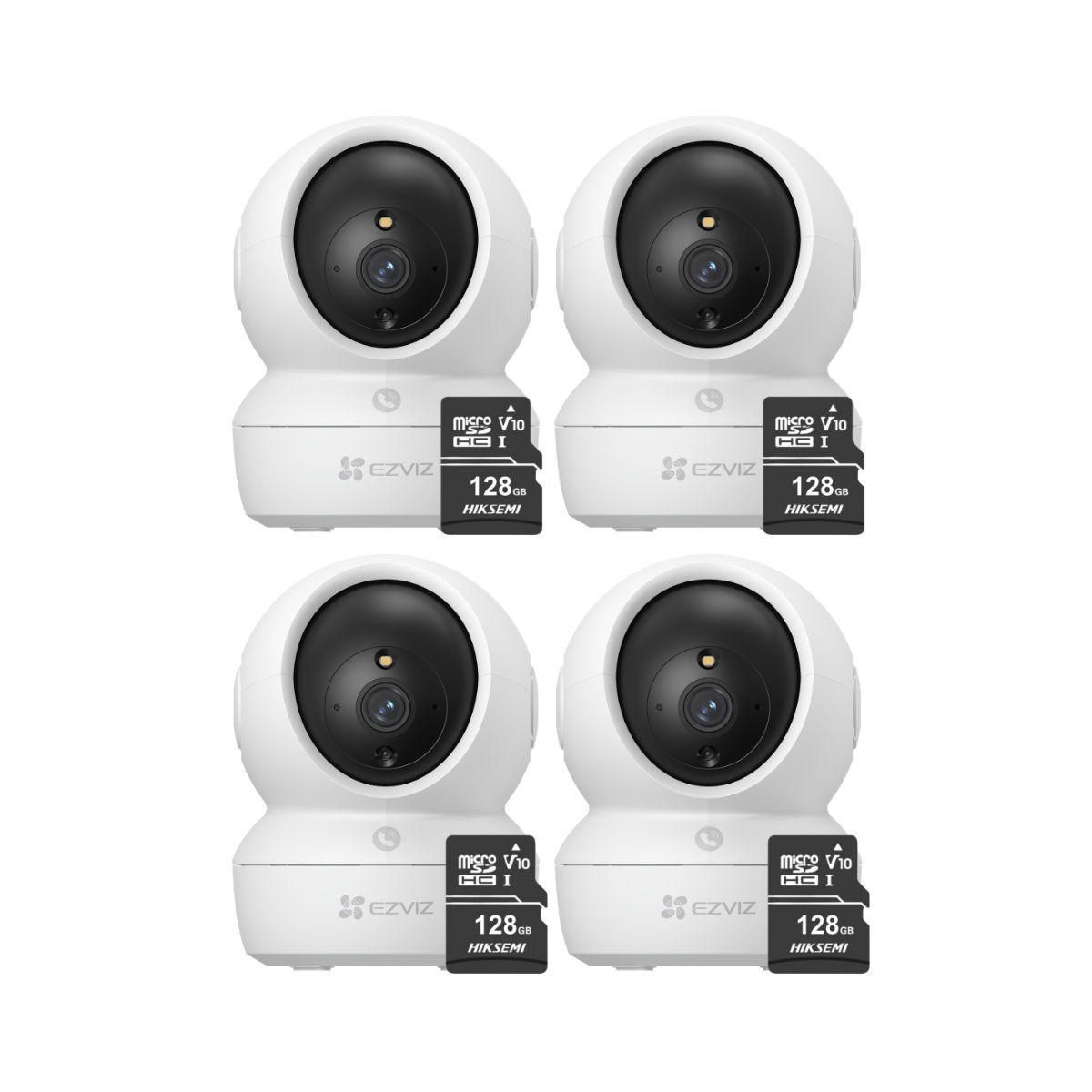 EZVIZ - Cámara De Seguridad H6C PRO Full Hd Pack de 4 + Memoria SD 128 gb - Ezviz
