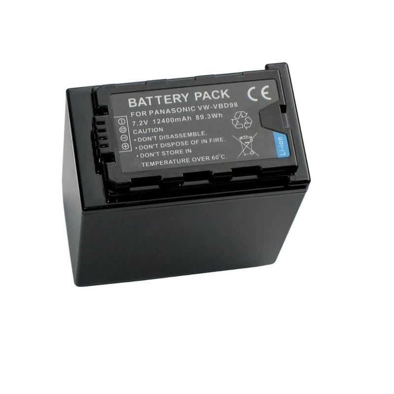 GENERICO - Batería VW-VBD098  12,400mah para filmadora Panasonic