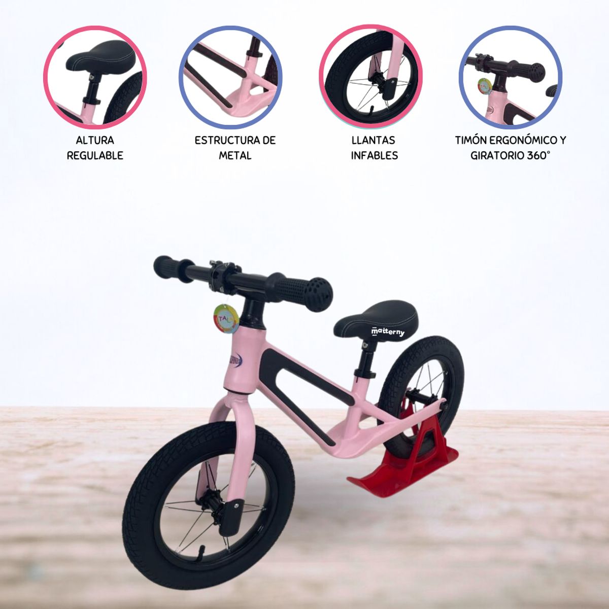 CUZKA - Bicicleta de Equilibrio »XTRAIL» Upscale Pink