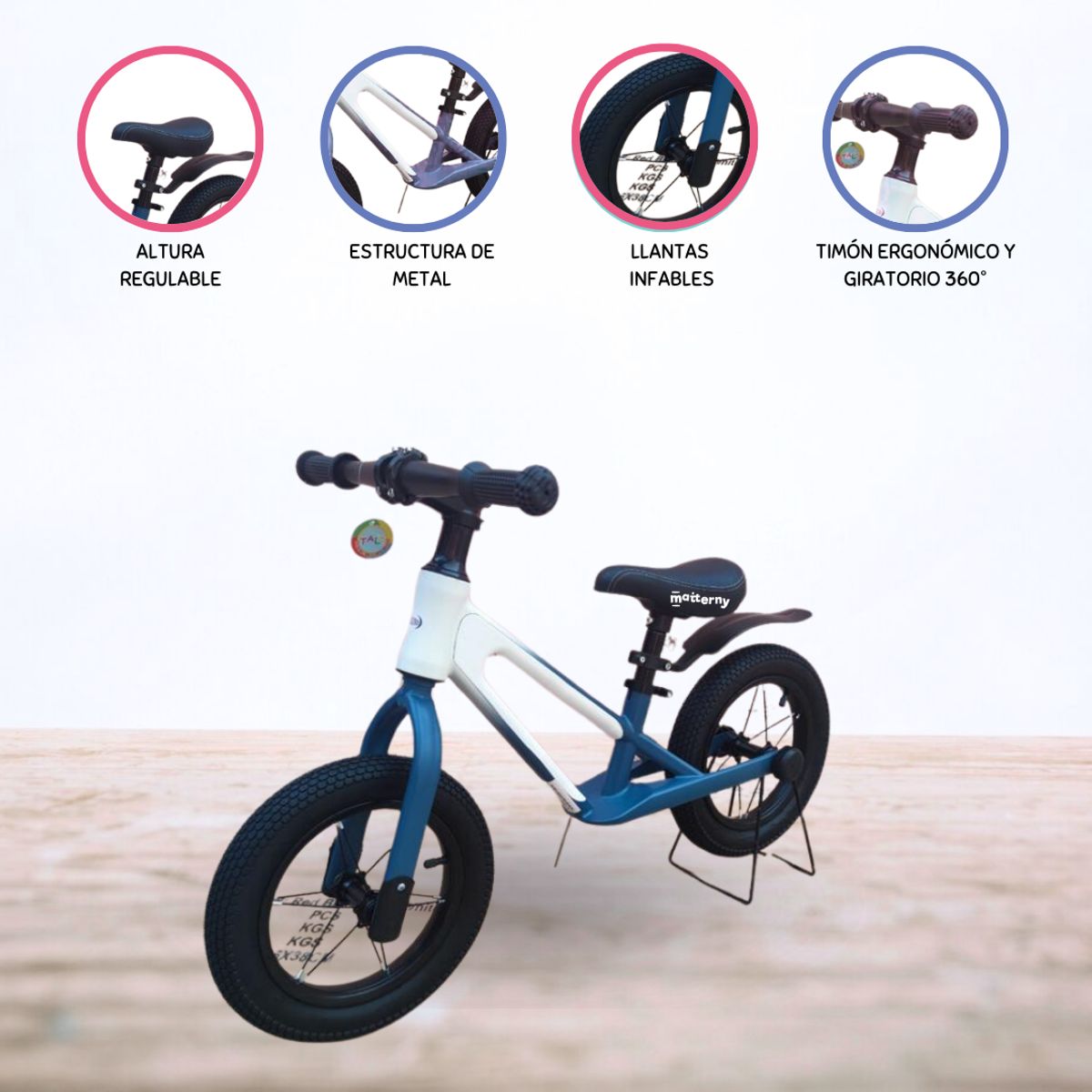 CUZKA - Bicicleta de Equilibrio »XTRAIL» Upscale Blue
