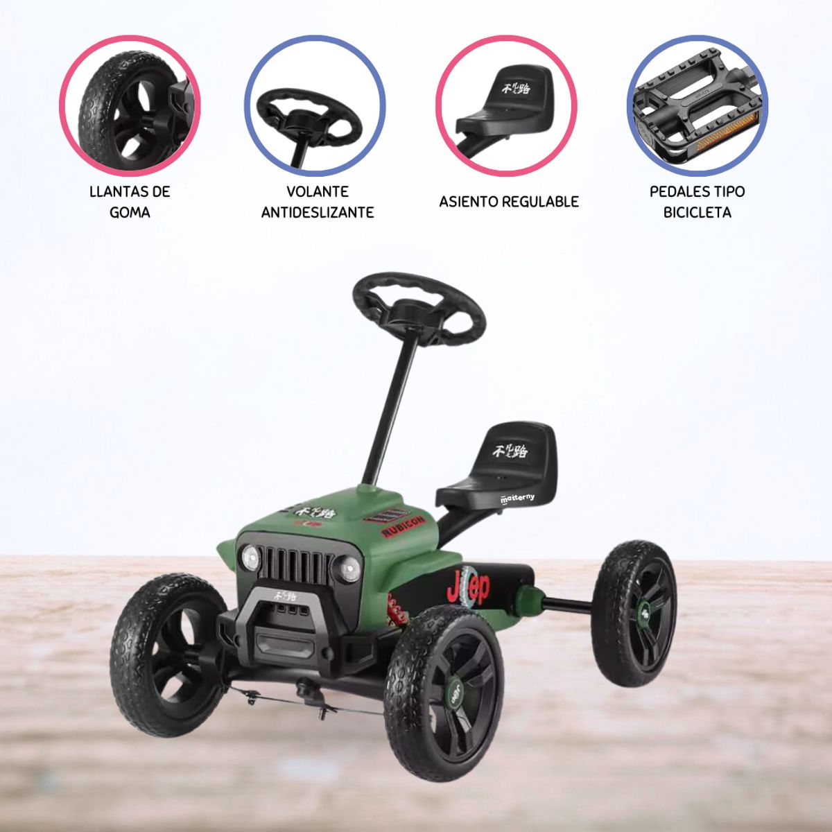 CUZKA - Carro a Pedal GO KART »PATRIOT» Green