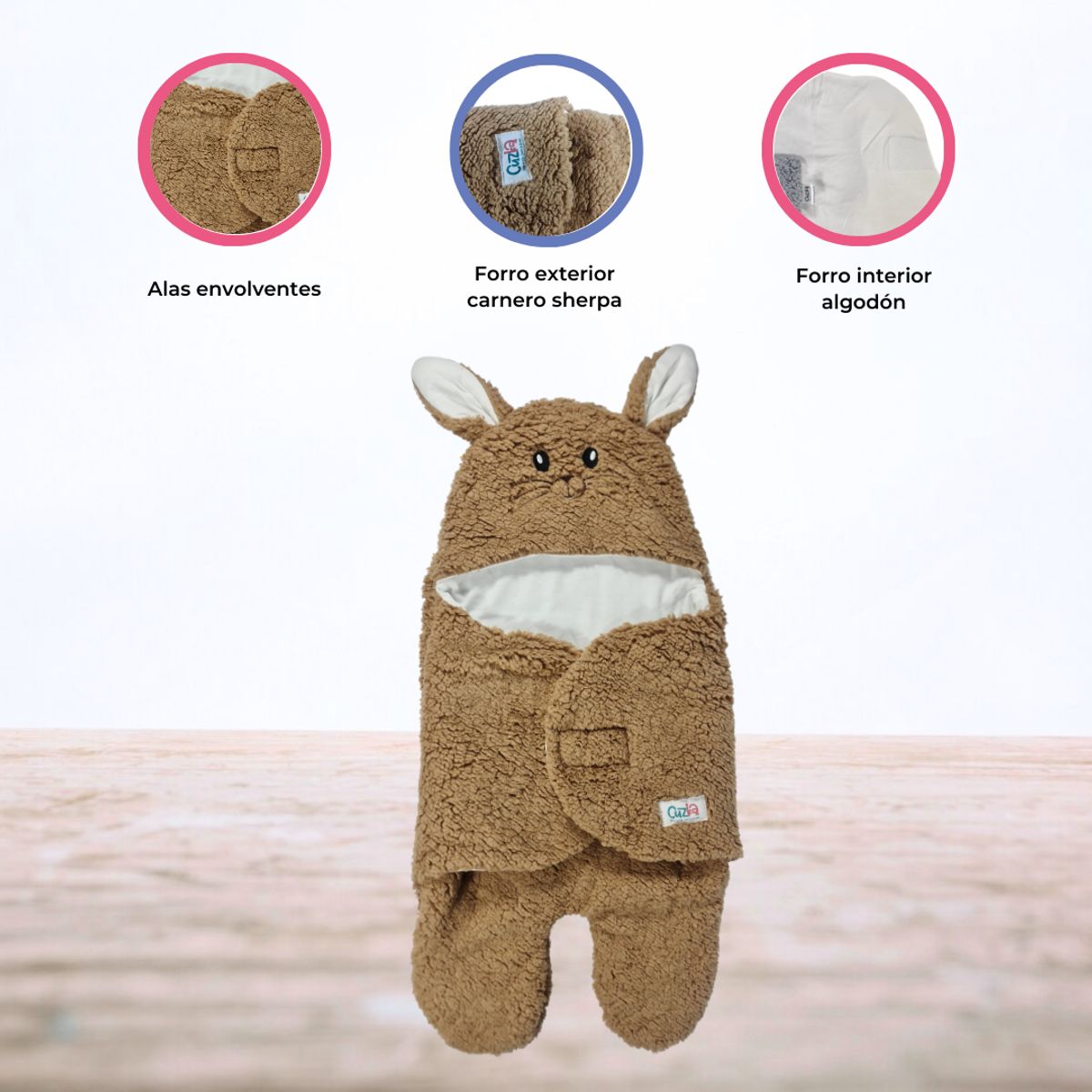 CUZKA - Saco de dormir para Bebé »RABBIT» Brown