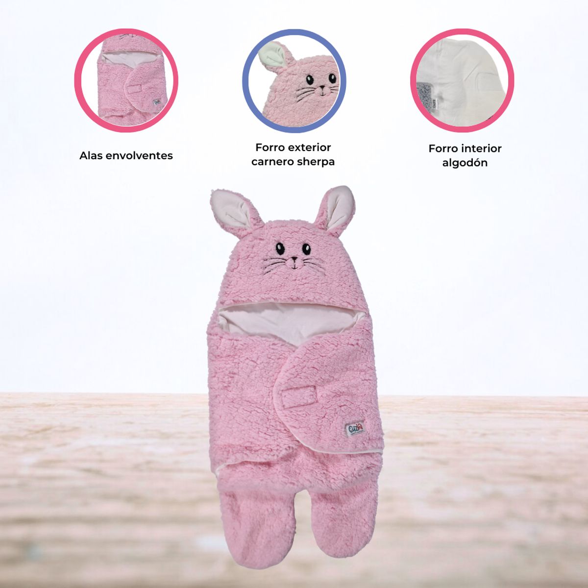 CUZKA - Saco de dormir para Bebé »RABBIT» Pink