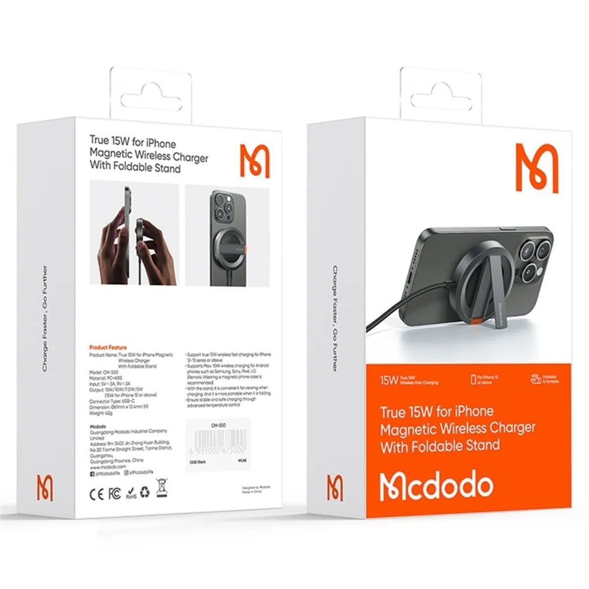 MCDODO - Cargador Inalambrico Para iPhone - Carga rapida 15W - Magnetico MCdodo