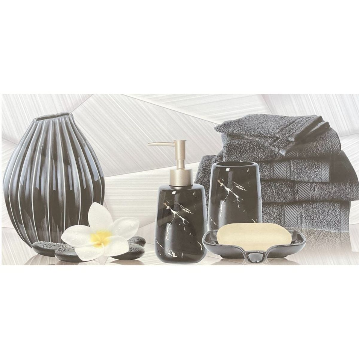 EJESA CREA TU ESPACIO IDEAL - Decorado rombo gris bat 30x60cm unidad- Decorado