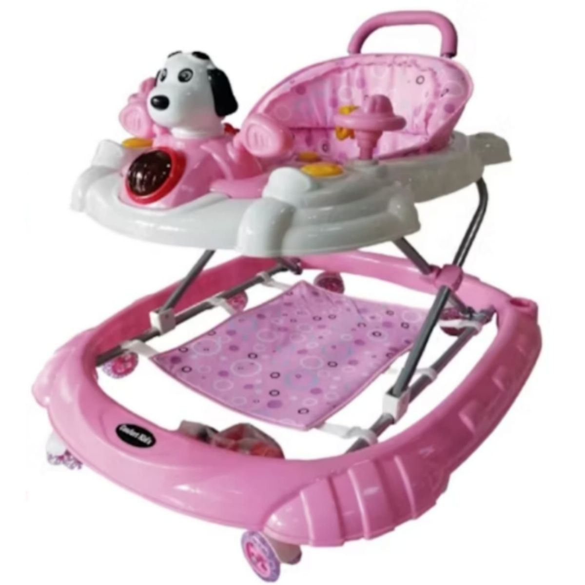 BABY HAPPY - Andador para Bebe Perrito Plegable Tablero Musical ROSADO