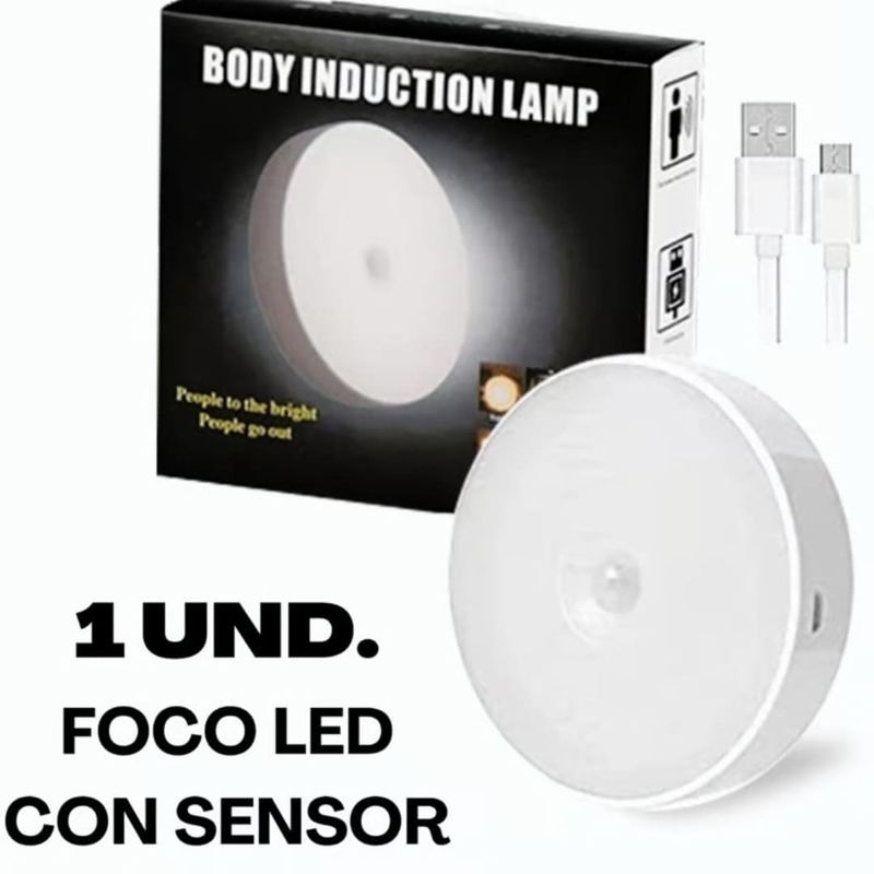 GENERICO - Foco con Sensor de Movimiento Recargable