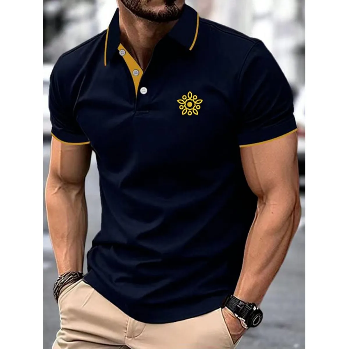 GENERICO - Polo Camisero Azul Noche Outtys Modelo moderno de Algodon