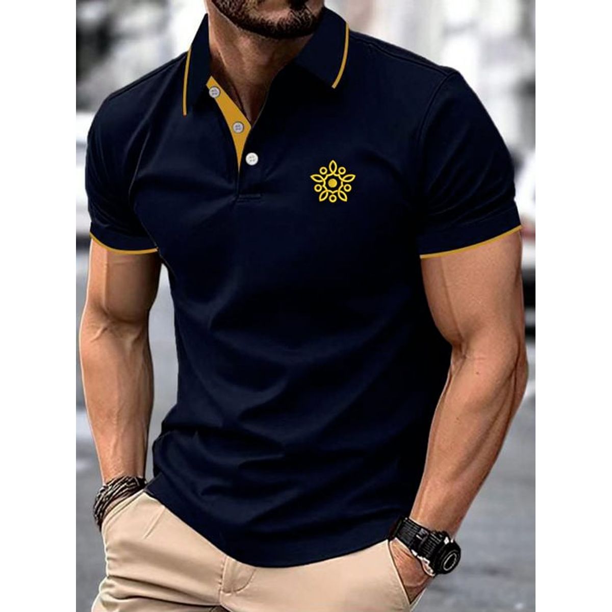 GENERICO - Polo Camisero Azul Noche Outtys Modelo moderno de Algodon