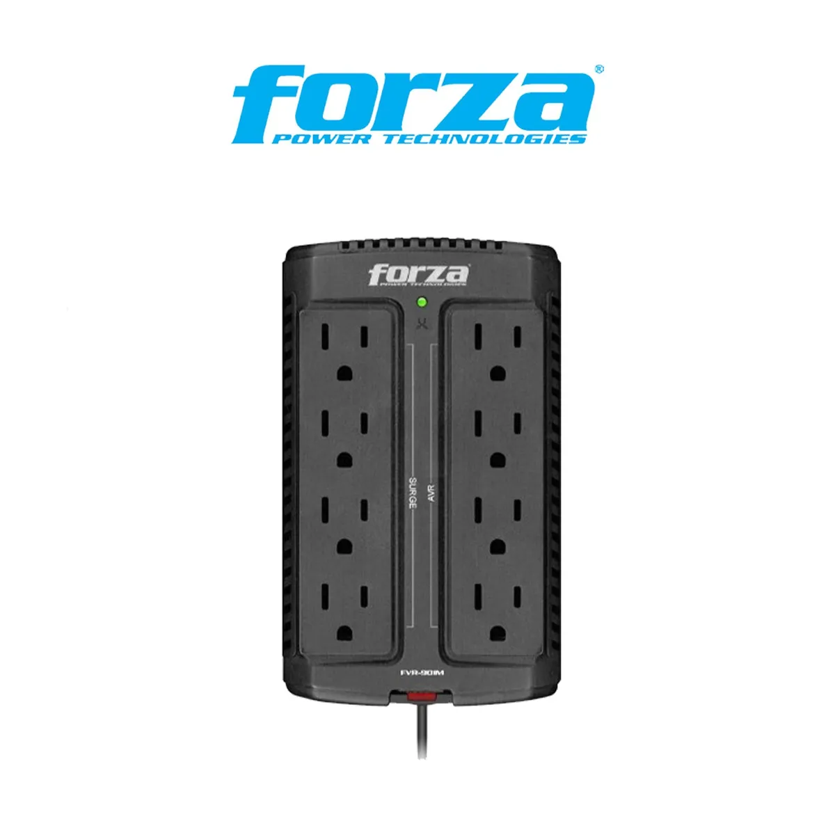 FORZA - Estabilizador de voltaje FVR-902 08 tomas 900VA/450W - Forza