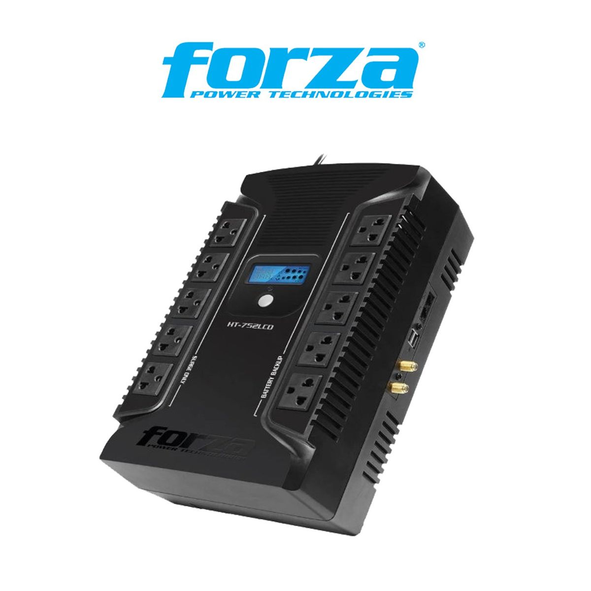 FORZA - Forza UPS Ht-752lcd 750va, 450w, 10 Tomas Universal, 2 Usb