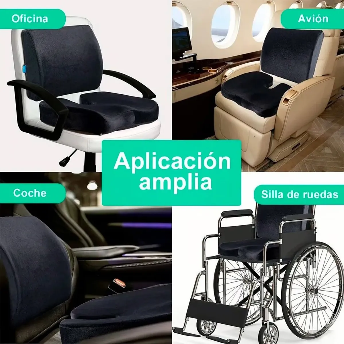 OEM - Cojín De Asiento con Gel Y Almohada De Soporte Lumbar