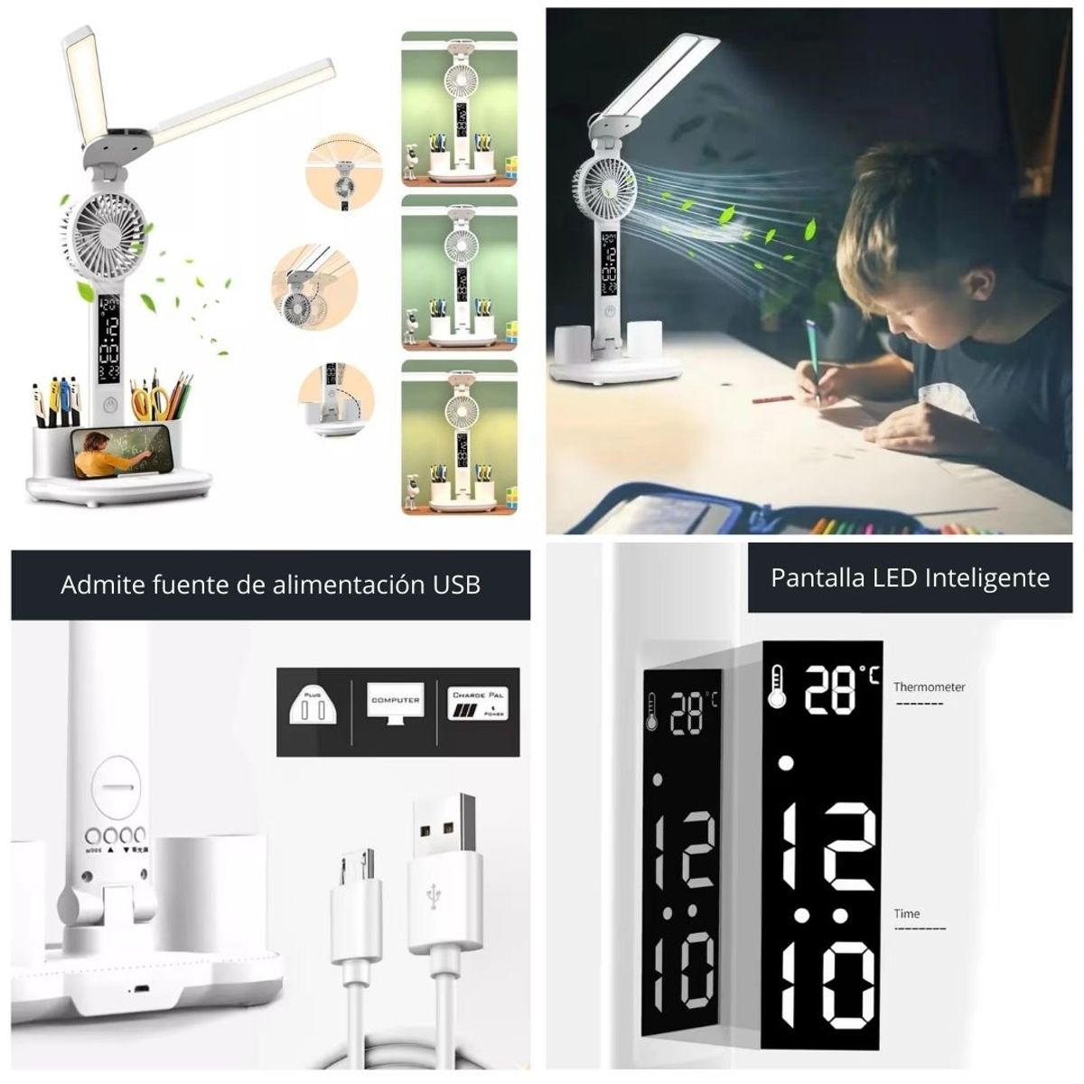 SHEEPBUSTER - Lámpara de Escritorio LED Inalámbrica 5 en 1