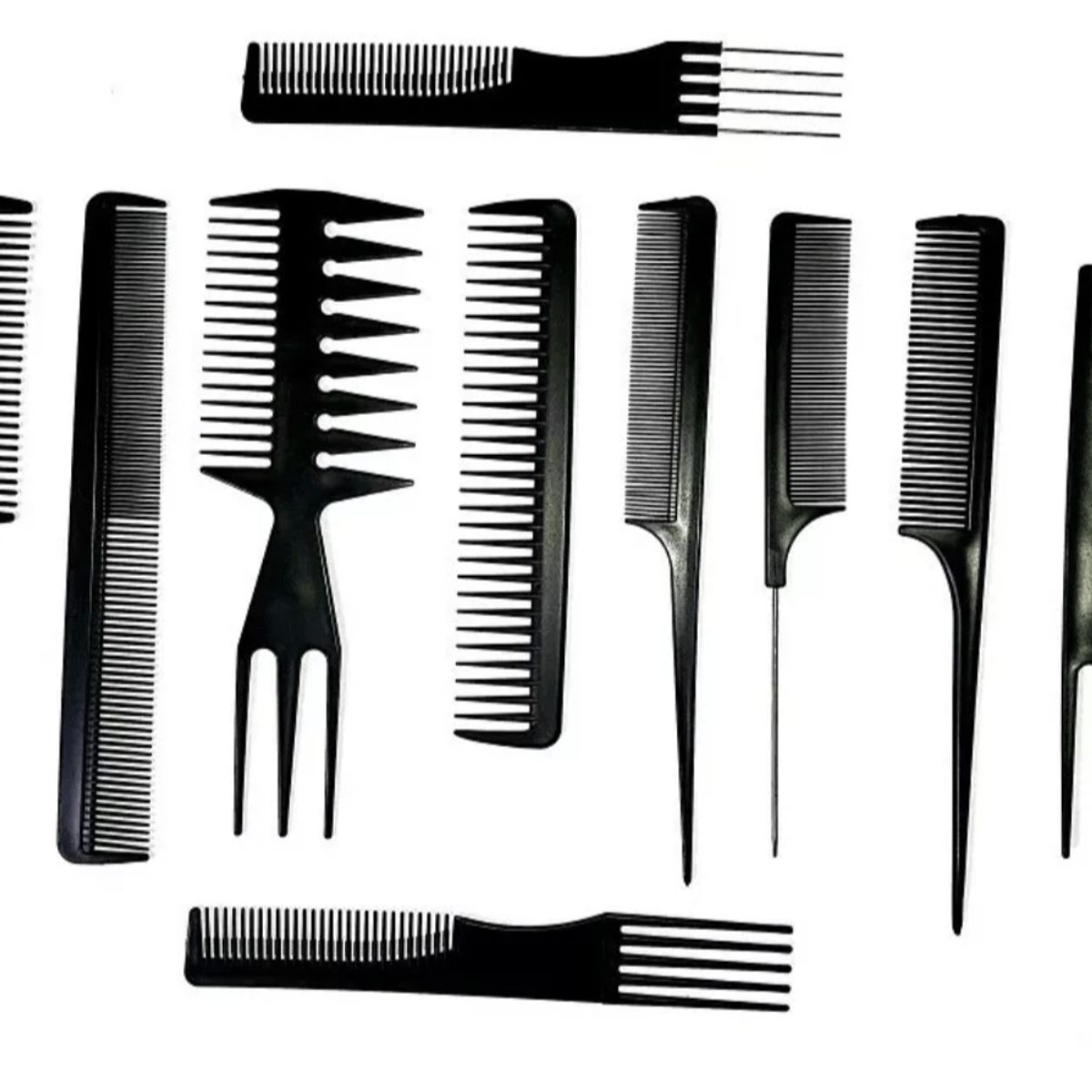 GENERICO - Peines Set Completo Cabello 10 Piezas Peluquerías, Barberías