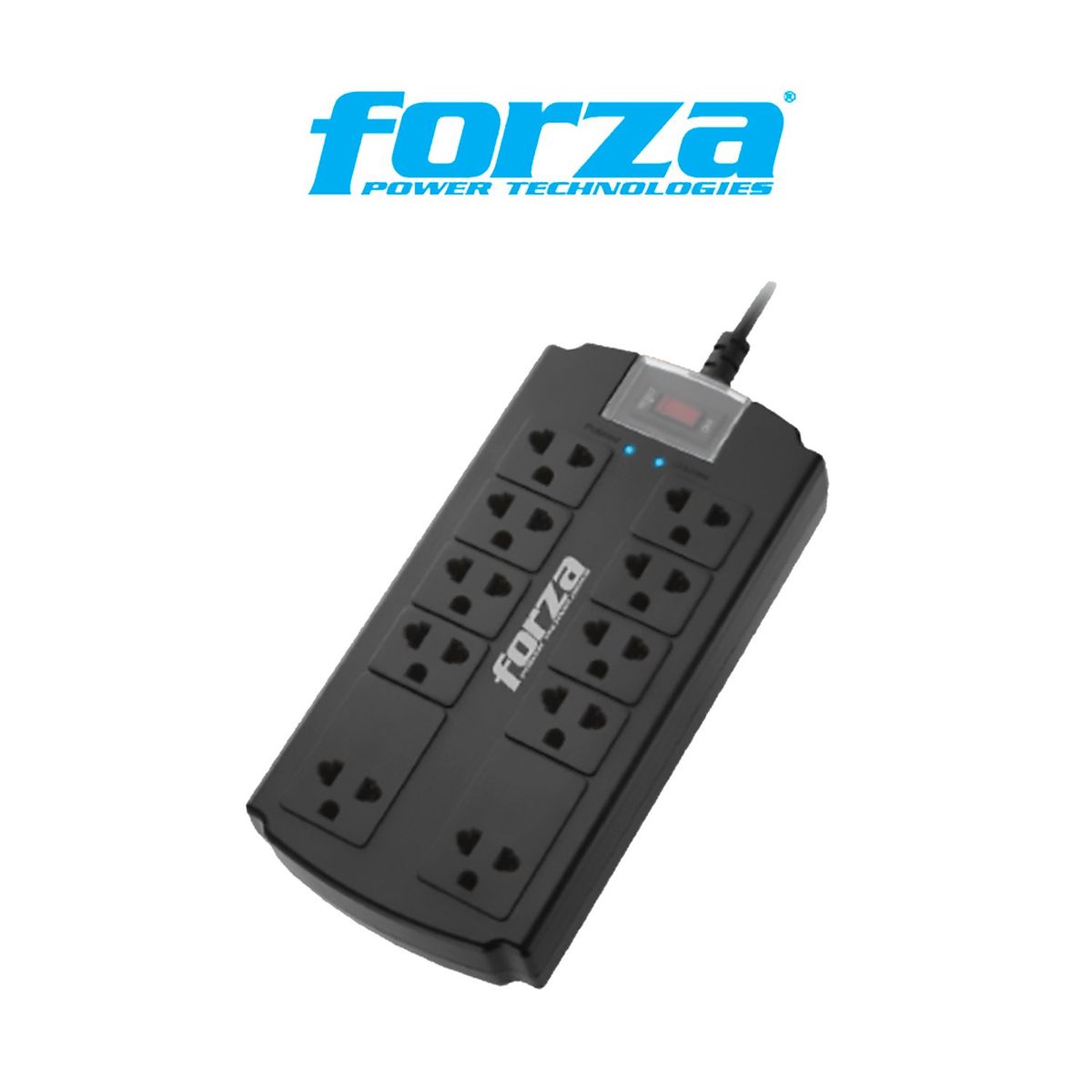 FORZA - Supresor Forza Fsp-10Un 10 Tomas Forza Negro 220V