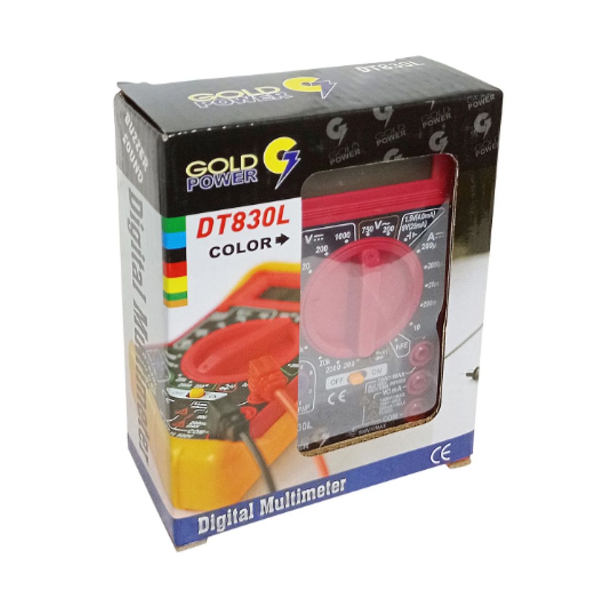 GENERICO - Multímetro Digital DT-830LRED GOLD POWER