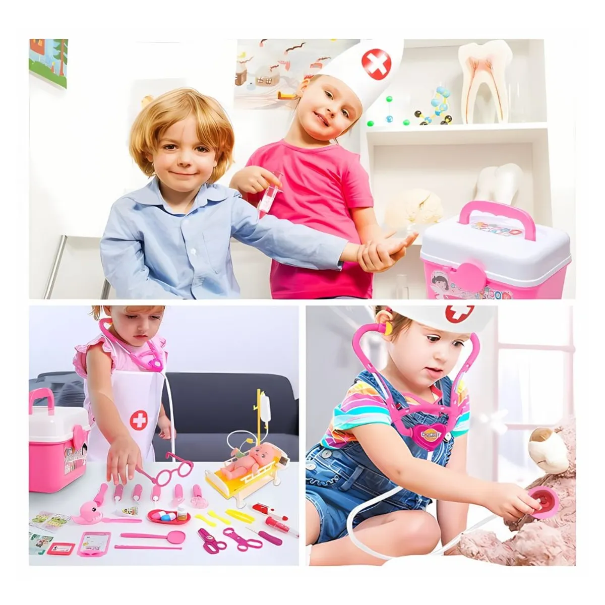 GENERICO - Kit Doctora Juguete Para Niñas Con Luces Y Sonido Caja