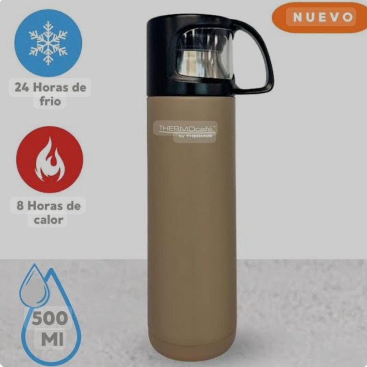 THERMOS - Termo De Acero Líquidos Calientes 500ML Beige