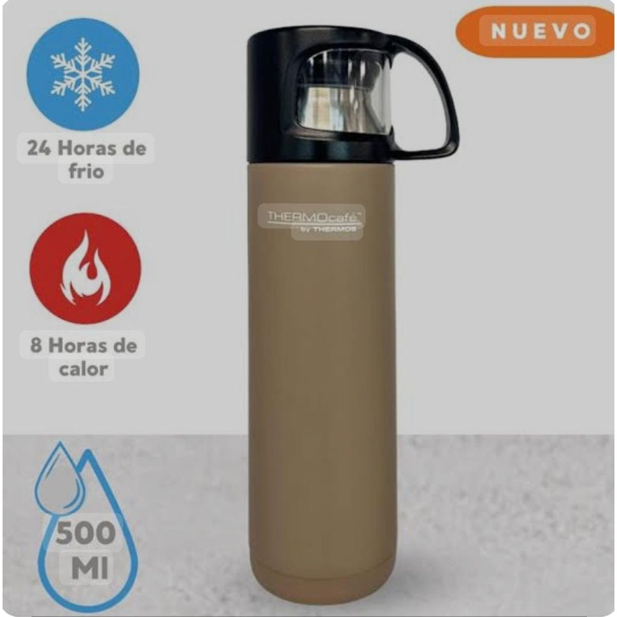 THERMOS - Termo De Acero Líquidos Calientes 500ML Beige