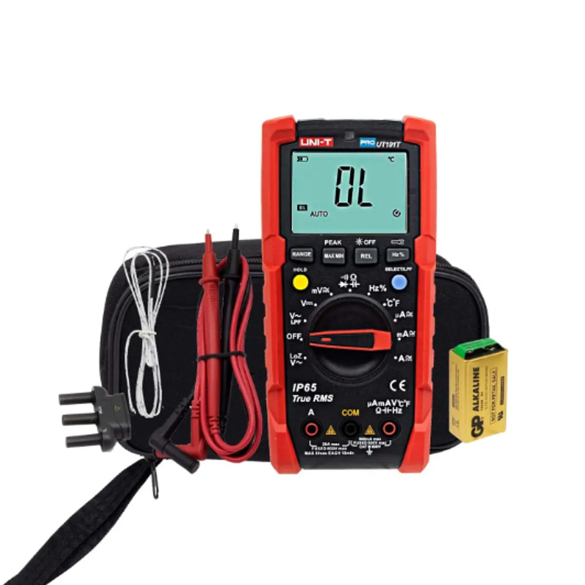 UNI T - Multímetro Digital True RMS con Capacitancia Frecuencia y Temperatura