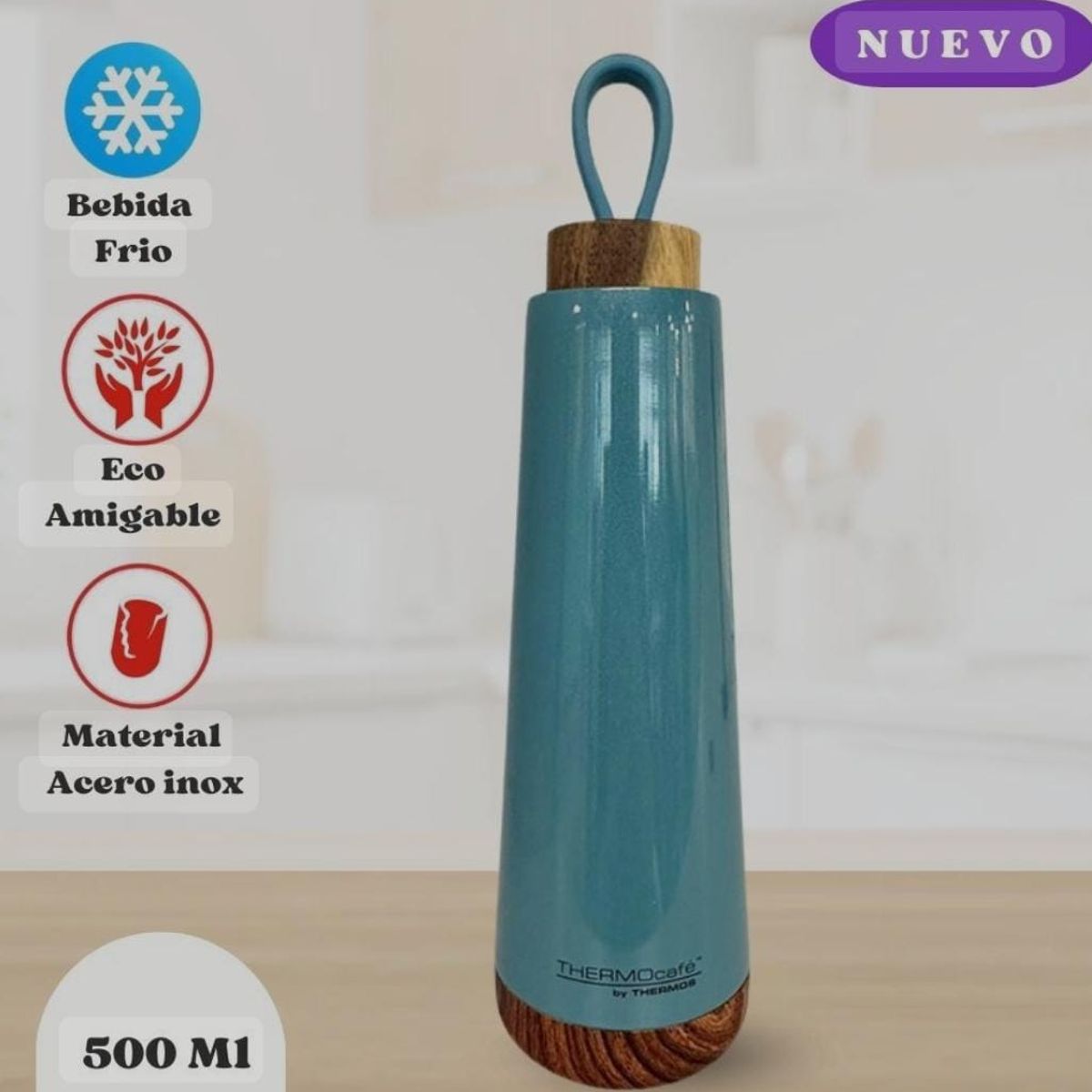 THERMOS - Botella Térmica De Acero Eco 500ml Celeste