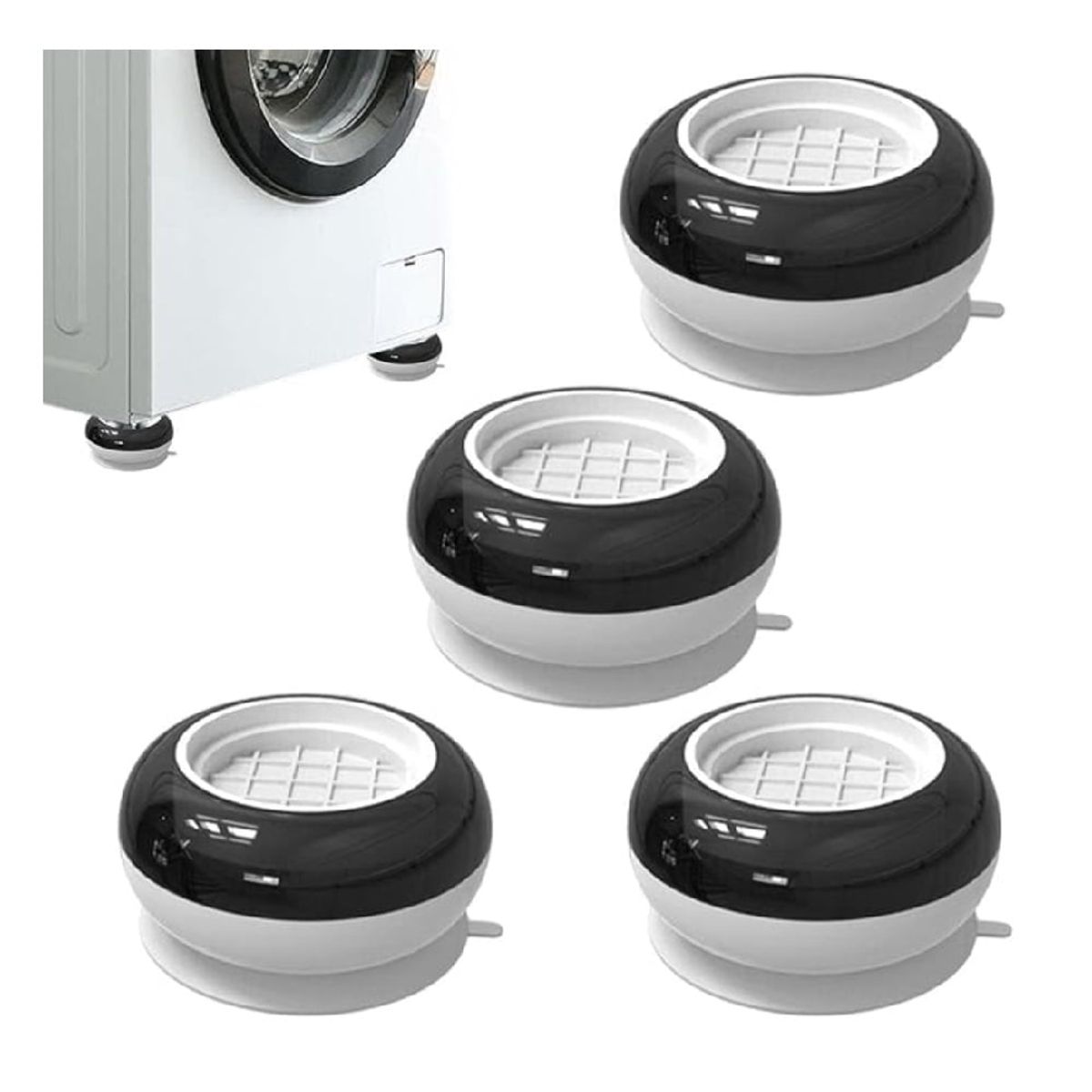 GENERICO - Base Estabilizadora para Lavadora Secadora Muebles Color Blanco