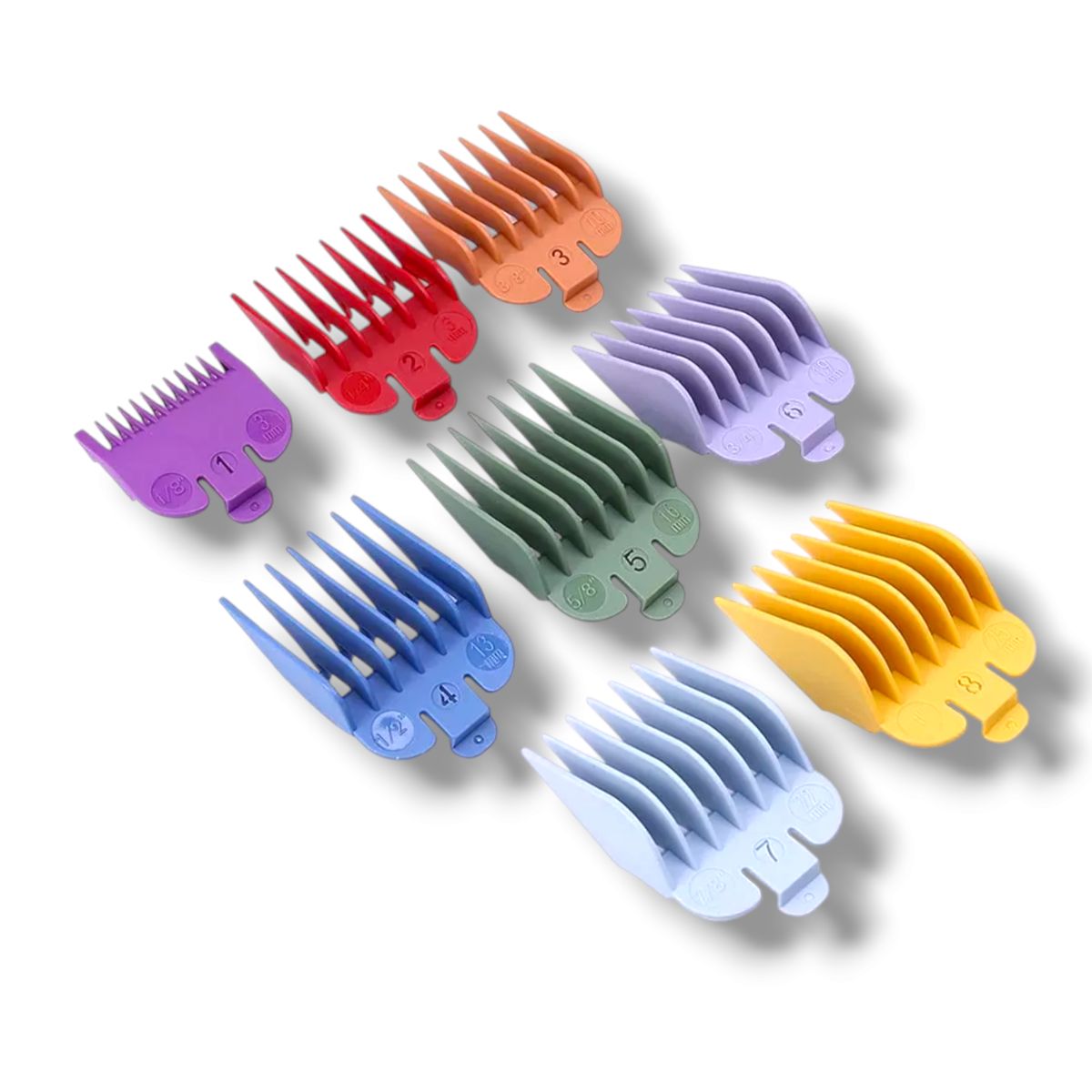 GENERICO - Set de peinetas de colores para cortadoras Wahl Kemei VGR