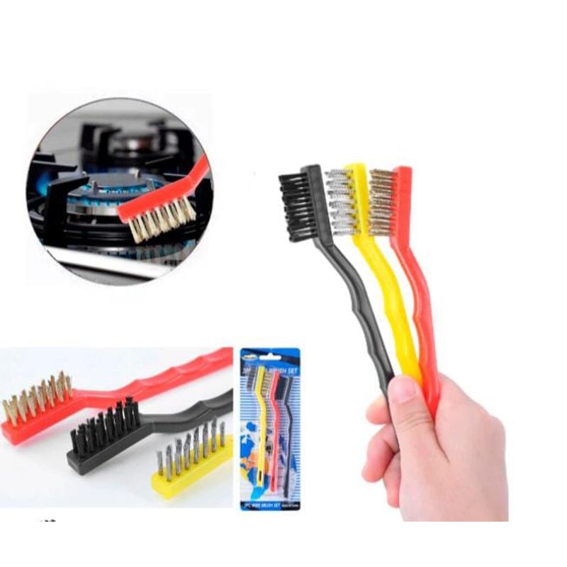 GENERICO - Juego de cepillos limpieza de alambre de acero multifunción