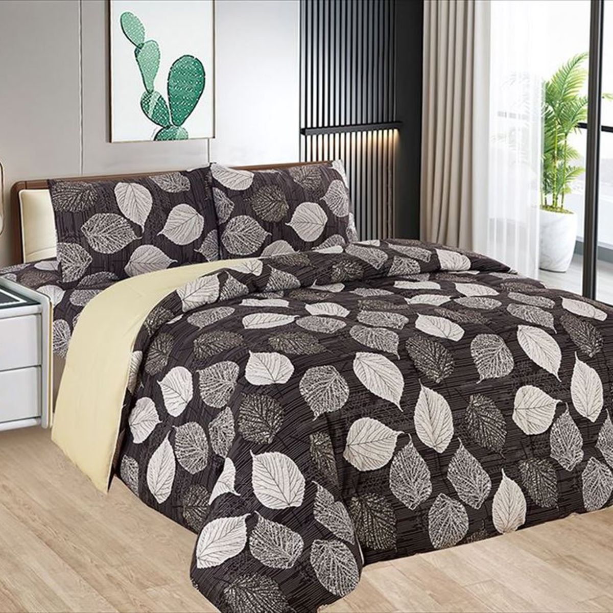 CASATEX - Edredón King + Juego de Sábanas King 100% Algodón - 5 Piezas