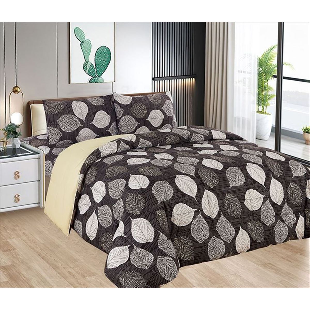 CASATEX - Edredón King + Juego de Sábanas King 100% Algodón - 5 Piezas