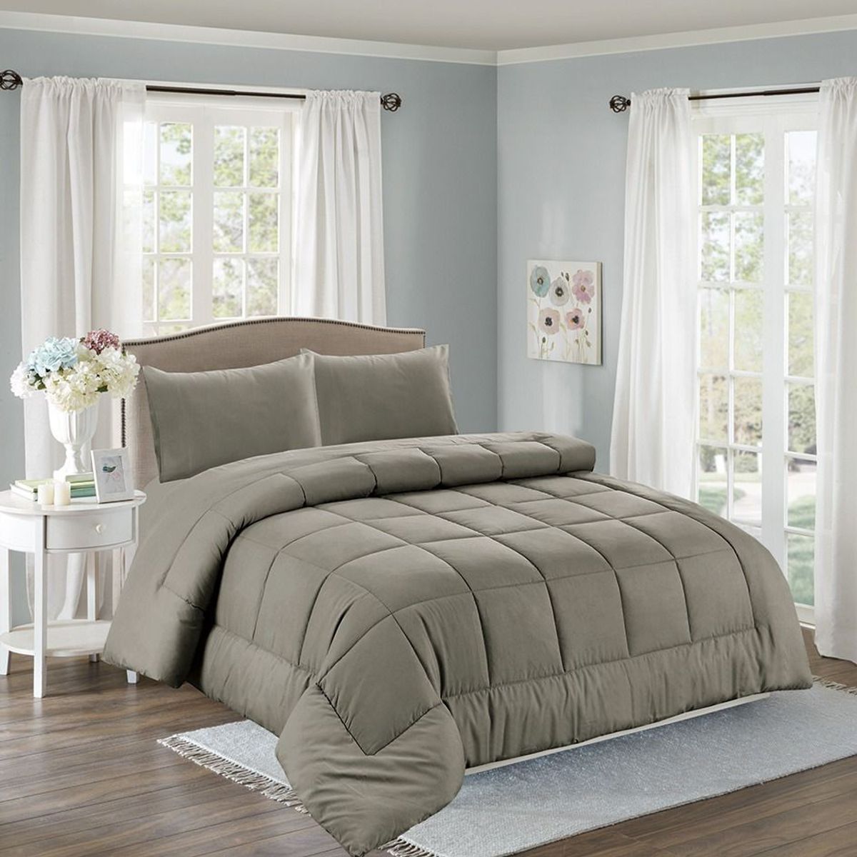 CASATEX - Edredón + Juego de sábanas Queen size 100% Algodón