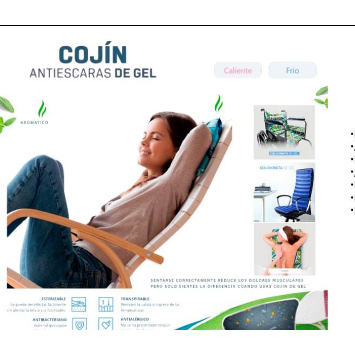 GENERICO - Cojín antiescaras de gel caliente