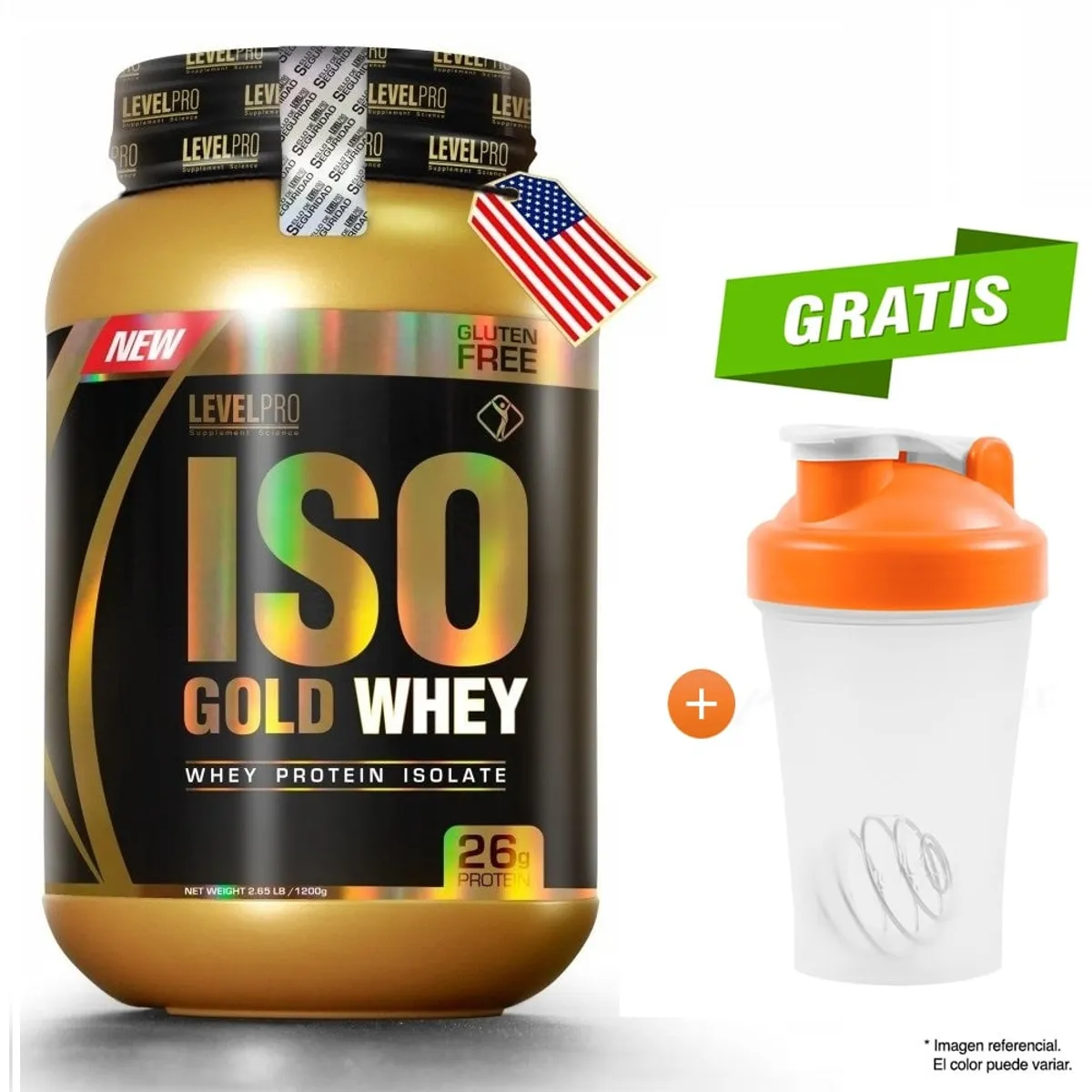 UNIVERSE NUTRITION - Proteína Iso Gold Whey 1.1 KG - Vainilla + Regalo Shaker